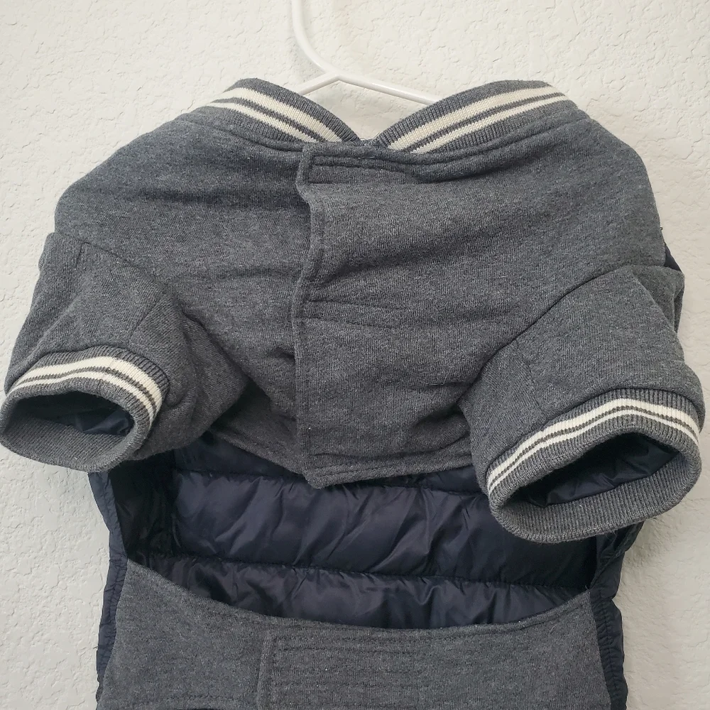 AE American Beagle Outfitters Navy Blue Varsity Style Pet Dog Puffy Jacket M